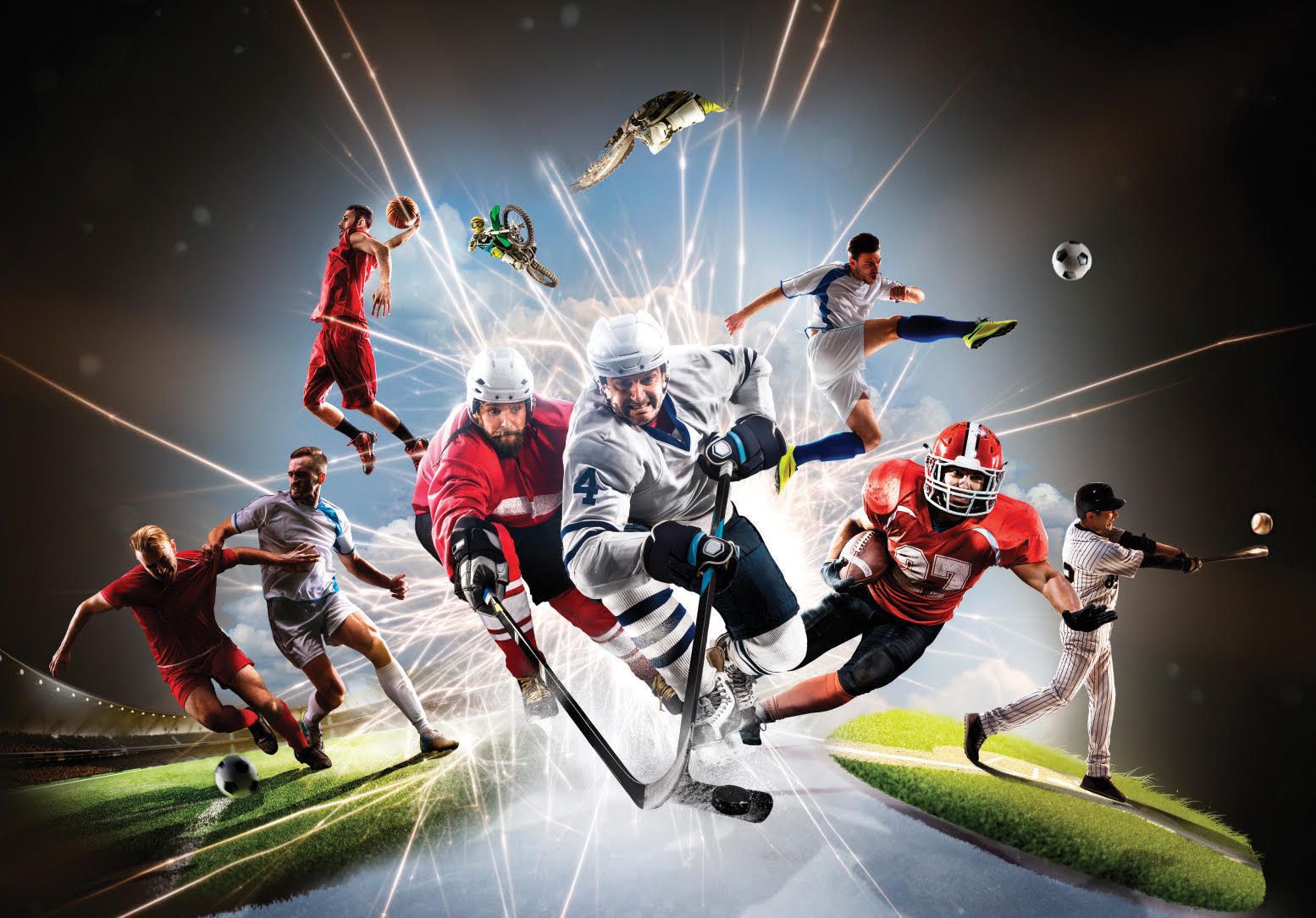 Total en apuestas de fútbol, hockey, tenis y baloncesto