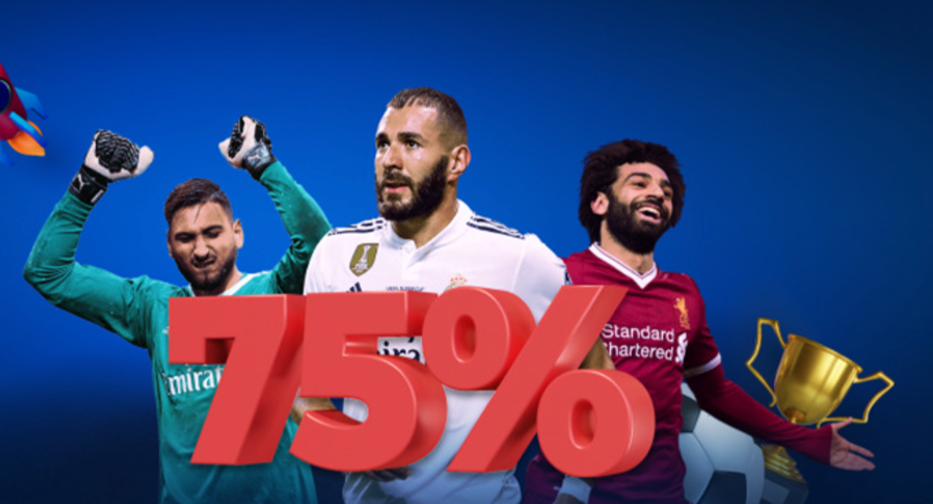 Megapari 75% Saturday Football Bonus up to 100 EUR