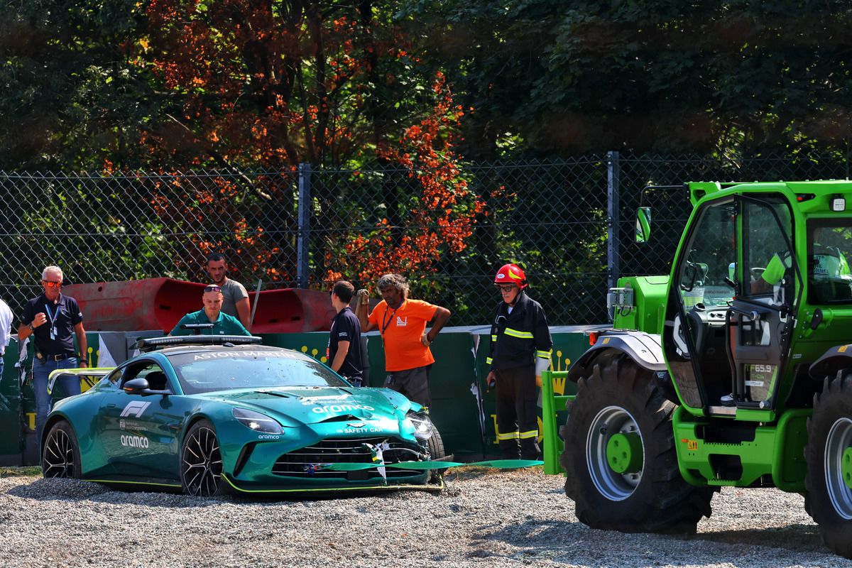 F1 Safety Car Crashes During High-Speed Track Test Ahead Italian Grand Prix