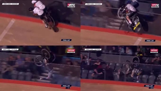 Two Cyclists Crash into Spectators at Champions League Event