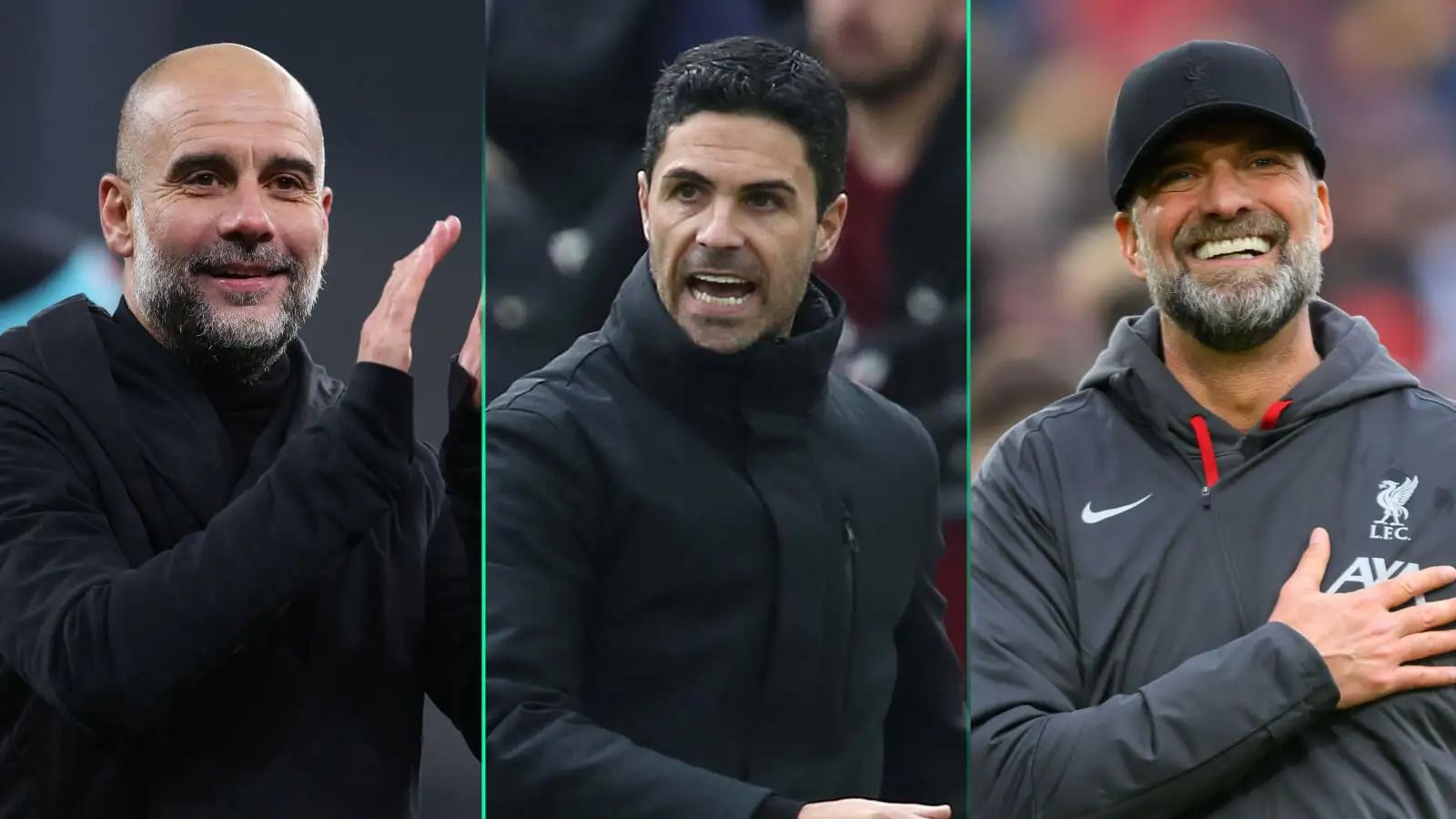 Guardiola, Arteta And Klopp Nominated For Best EPL Coach Award