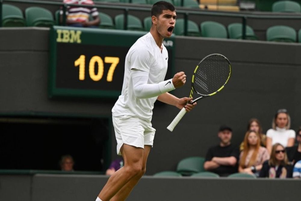 Wimbledon 2022 Match Result: Carlos Alcaraz vs Tallon Grieskspoor: Carlos wins (6-4, 7-6, 6-3)