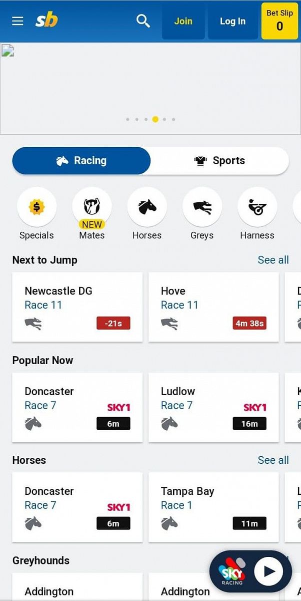 The different features of the Sportsbet App