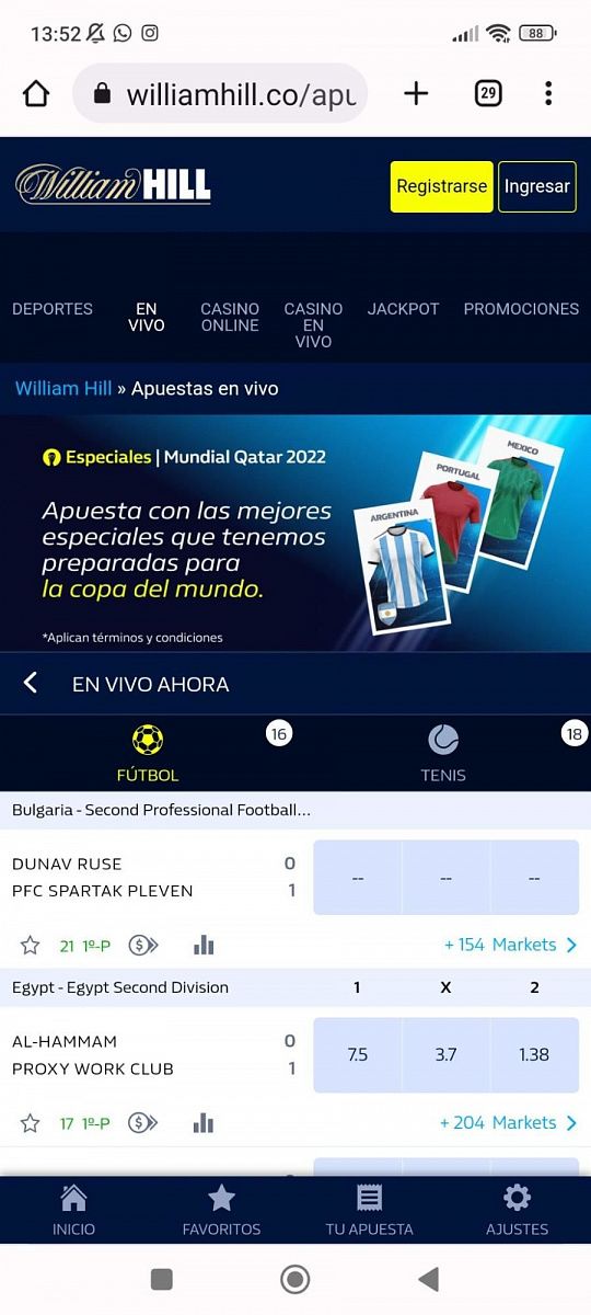 Versión móvil de William Hill