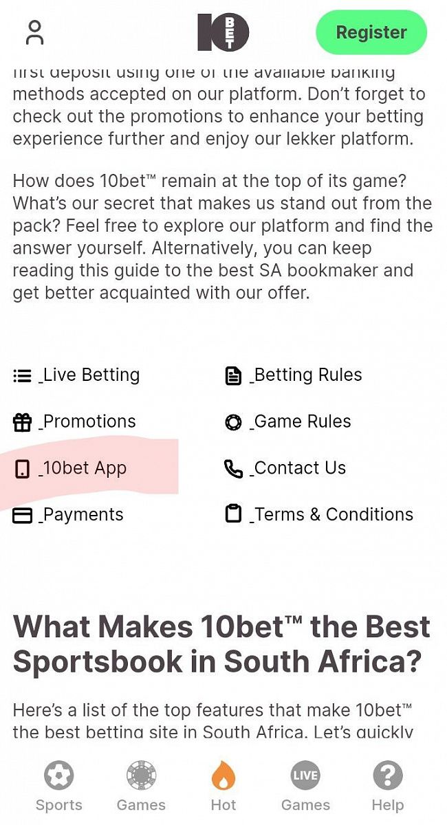  10bet Casino Android