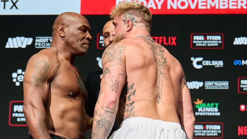 Mike Tyson and Jake Paul