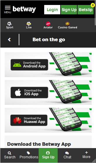 How To Download Betway App Page Image