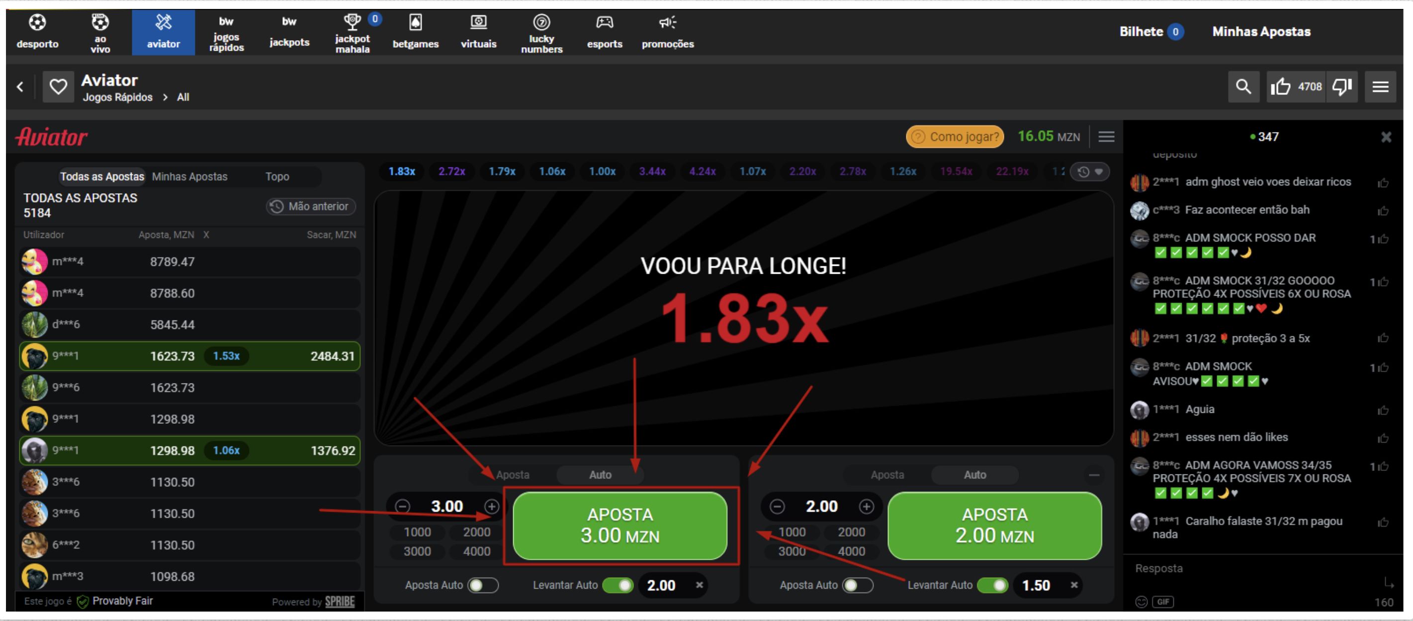 Como jogar Aviator na Betway