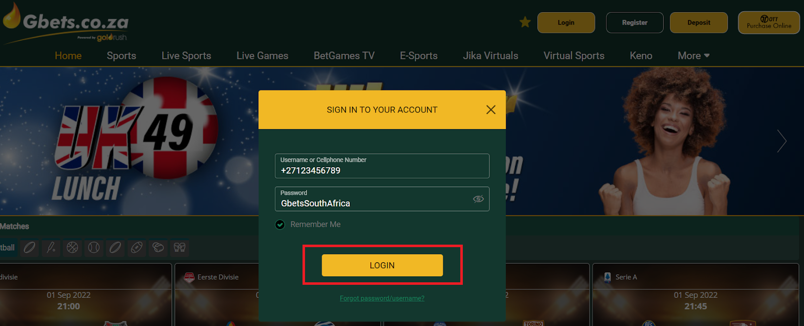 Fill in Personal Information