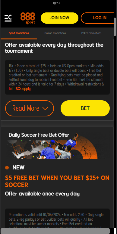  888Bet mobile version