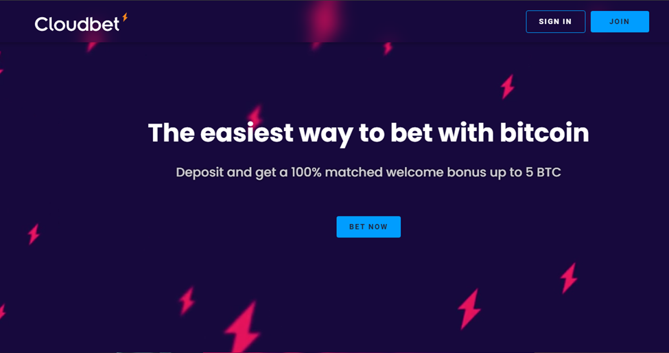 Cloudbet Main Page