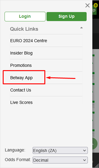 How To Download Betway App Page Image