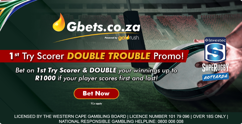 GBets South Africa Rugby Try Double Banner