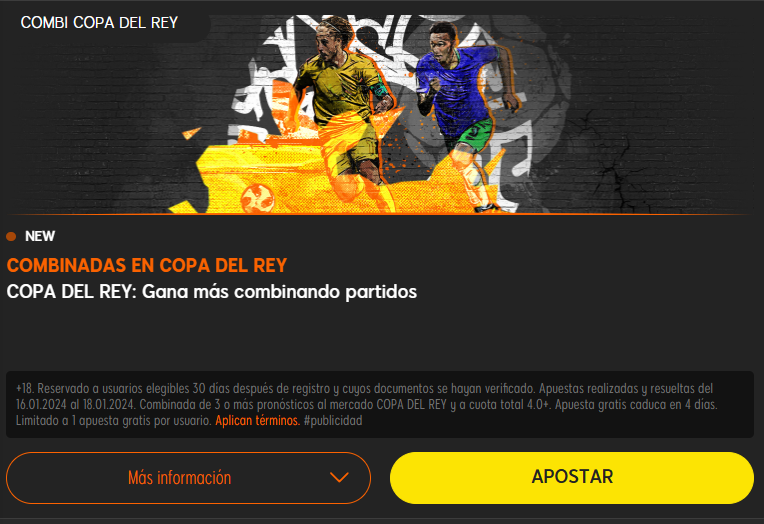 promoción de combinadas en copa del rey apuestas deportivas