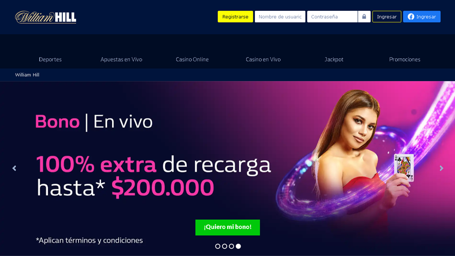 Página de inicio de William Hill