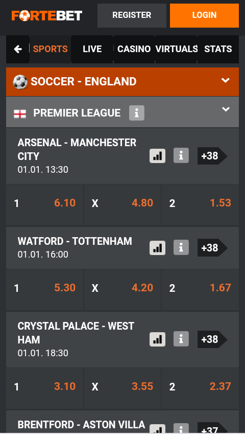  ForteBet sportsbook mobile version image