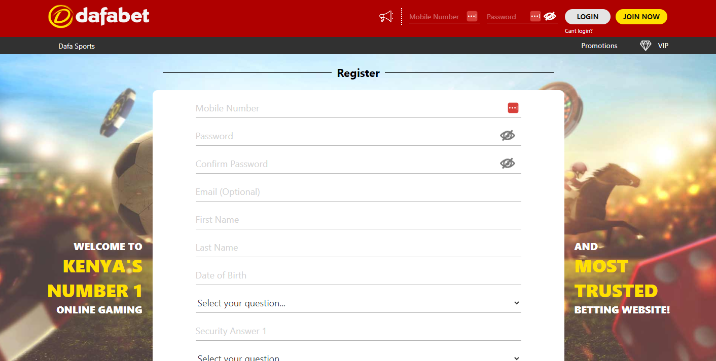 Fill out the sign-up form
