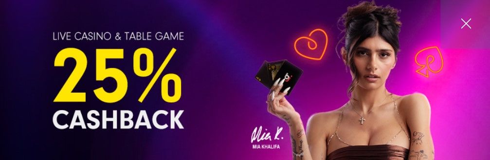 Cashback on Baji live casino