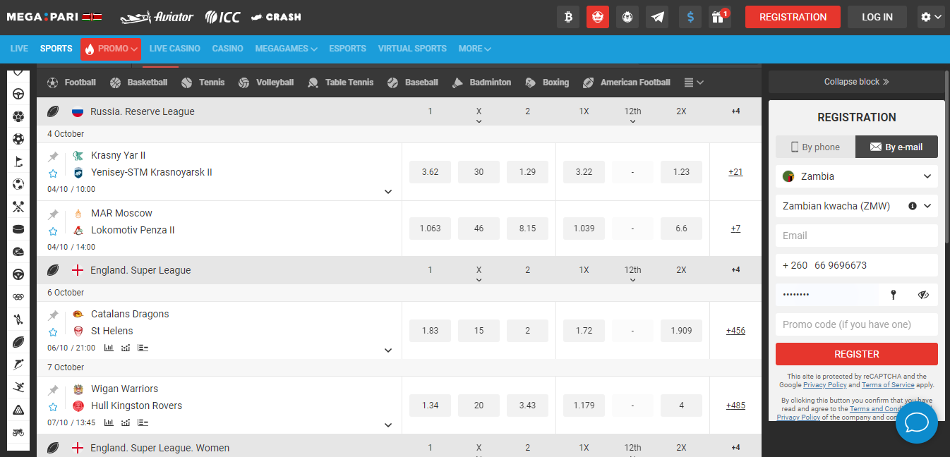 An image showing the Best Rugby Betting in Zambia