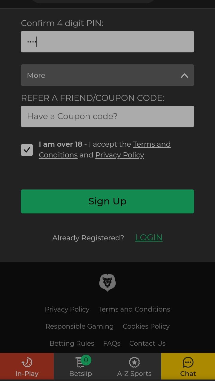 BetLion Terms and conditions