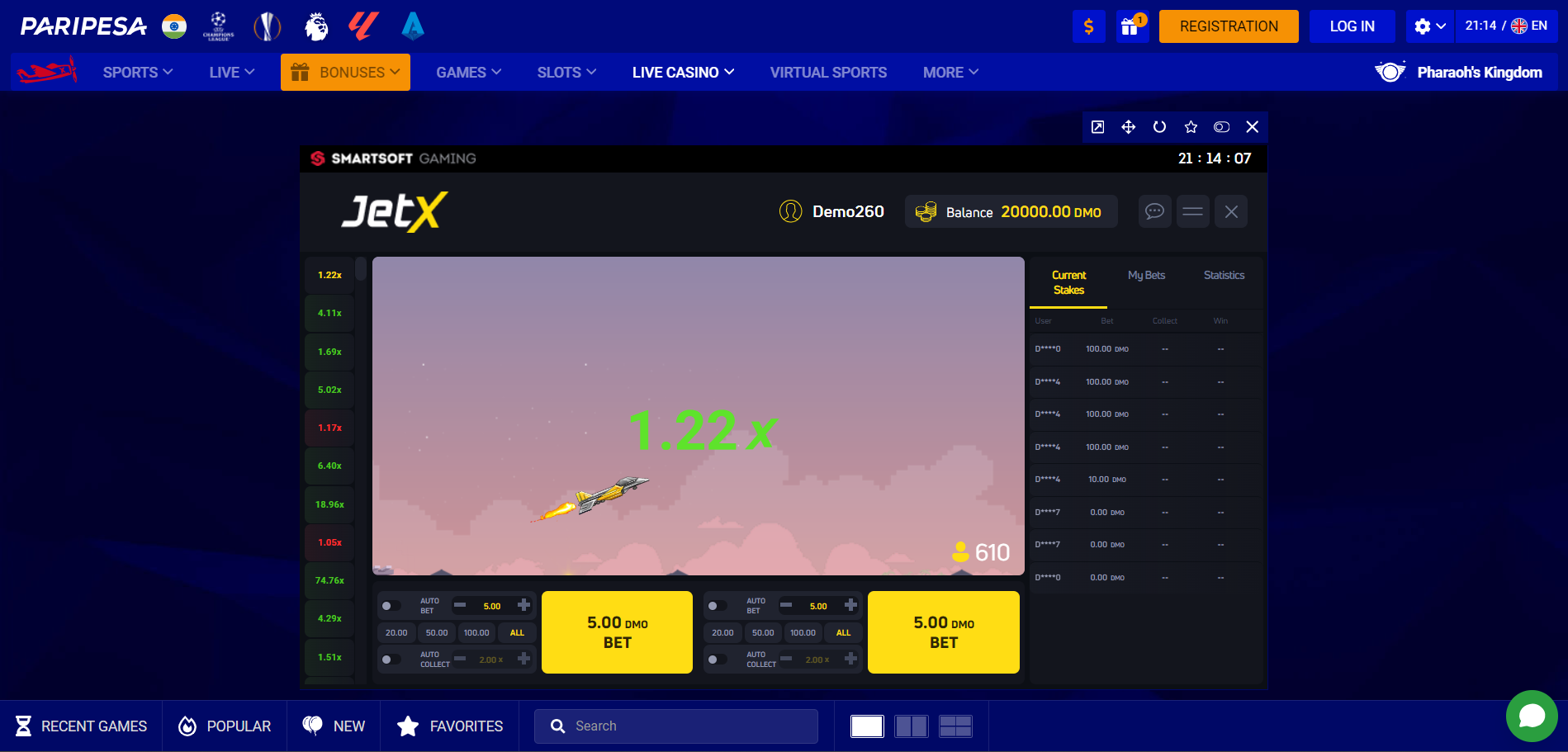 Paripesa JetX game