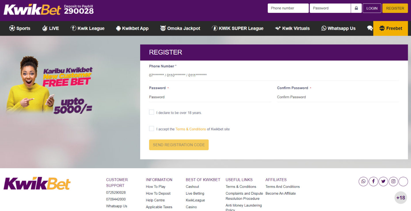 Enter personal Registration Credentials