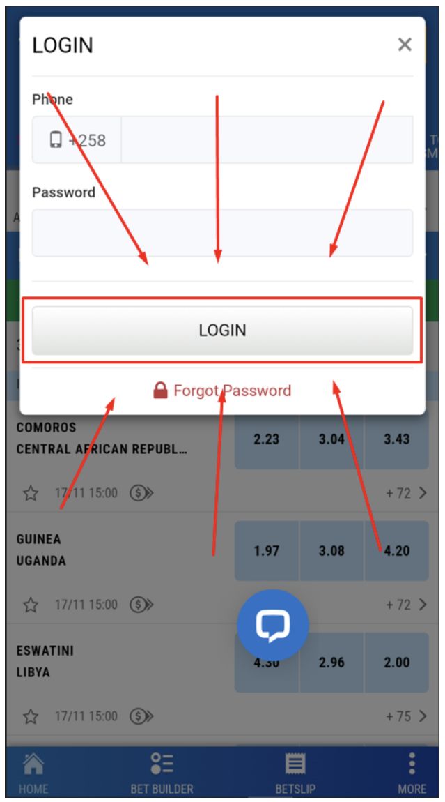Como fazer login na Elephant Bet? - passo final