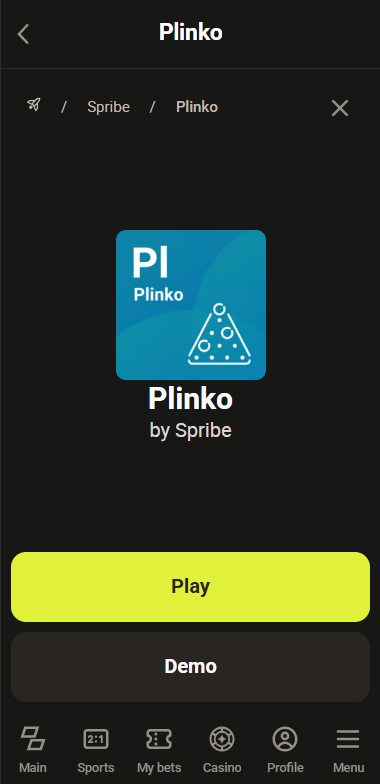 : Plinko game app