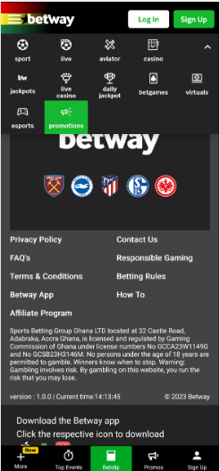 Betway Android app image