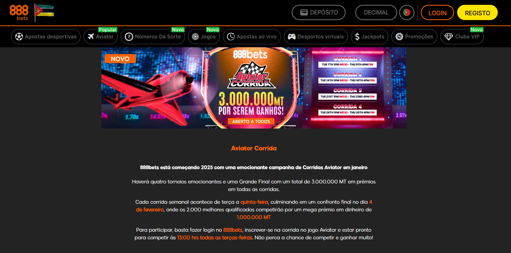 Promos da 888bets