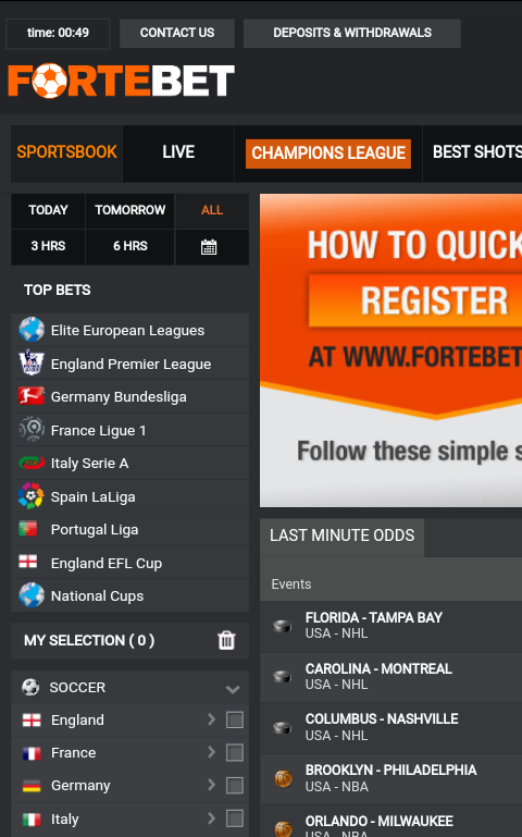  ForteBet sportsbook mobile version image