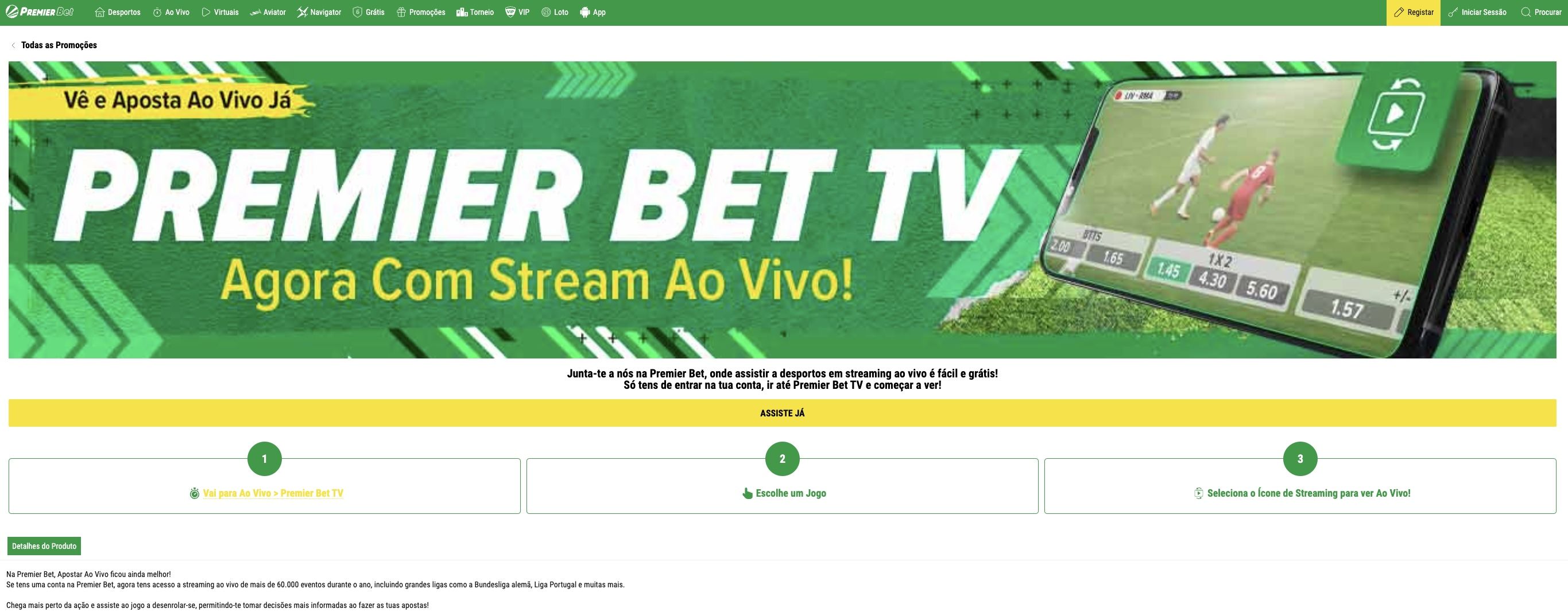 Apostas ao vivo na Premier Bet