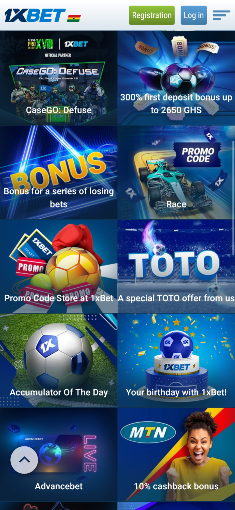 1xBet Mobile Version Image