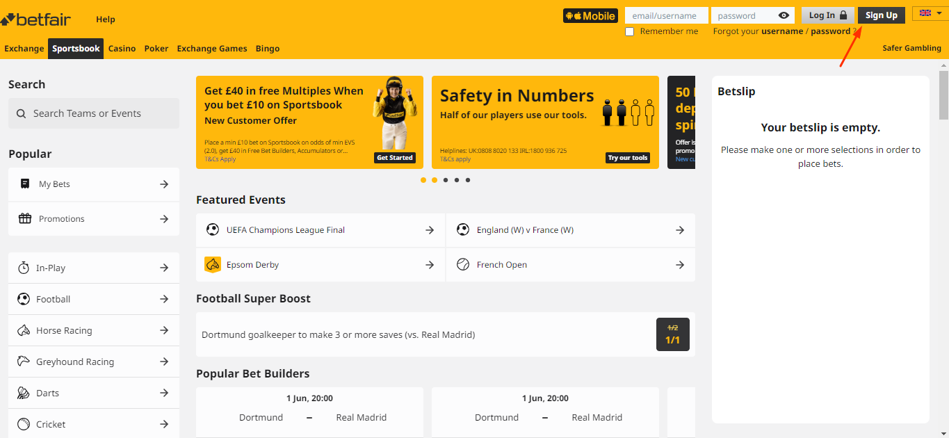 Register/login