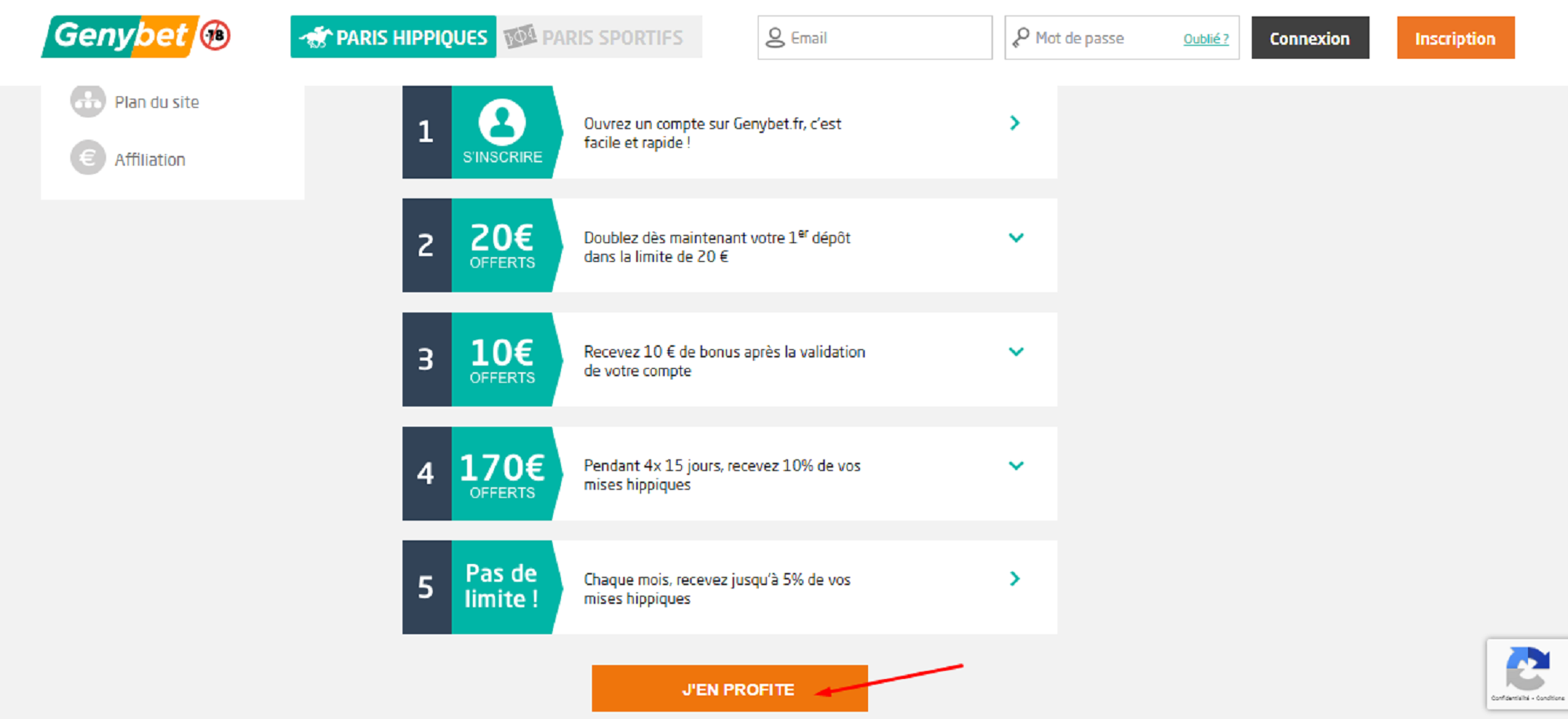 Comment réclamer le bonus de bienvenue sur Genybet