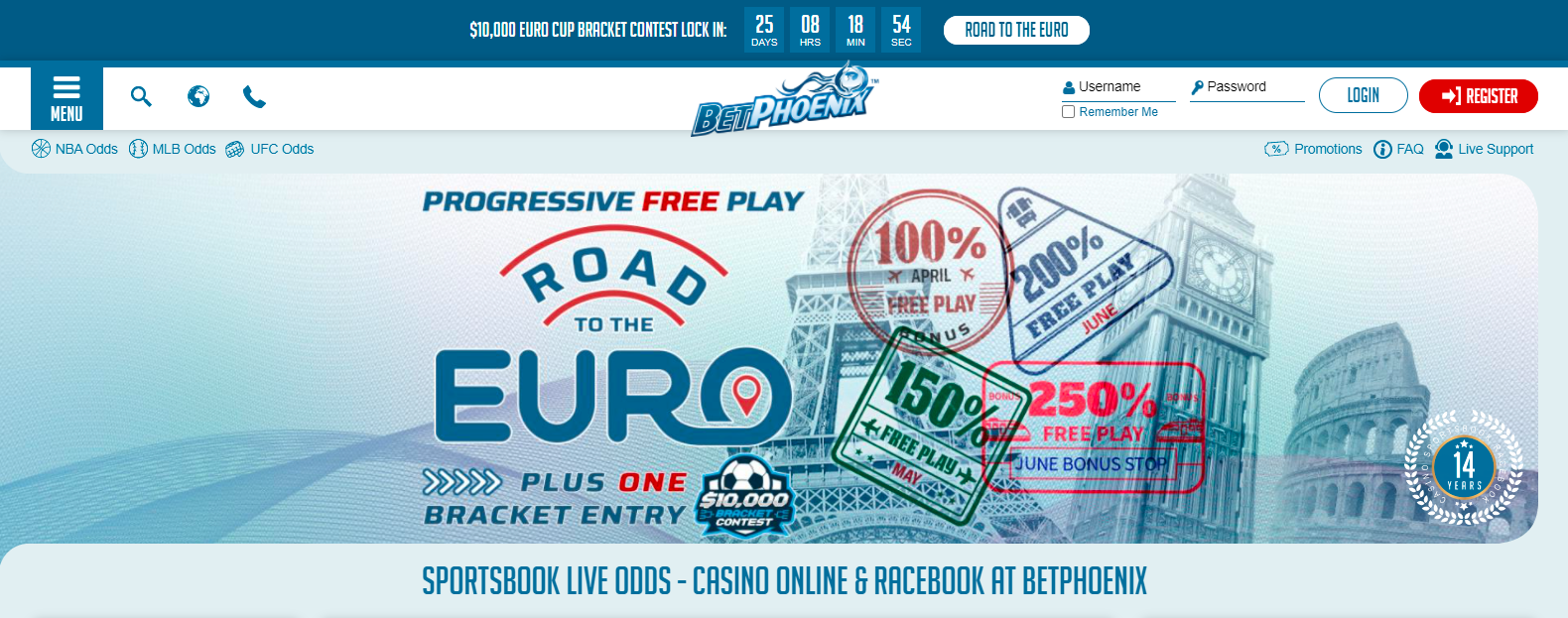 Main page of BetPhoenix