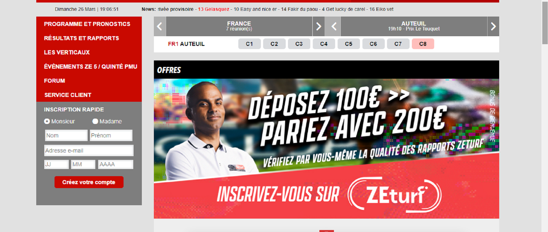 Le bonus de bienvenue de ZEturf