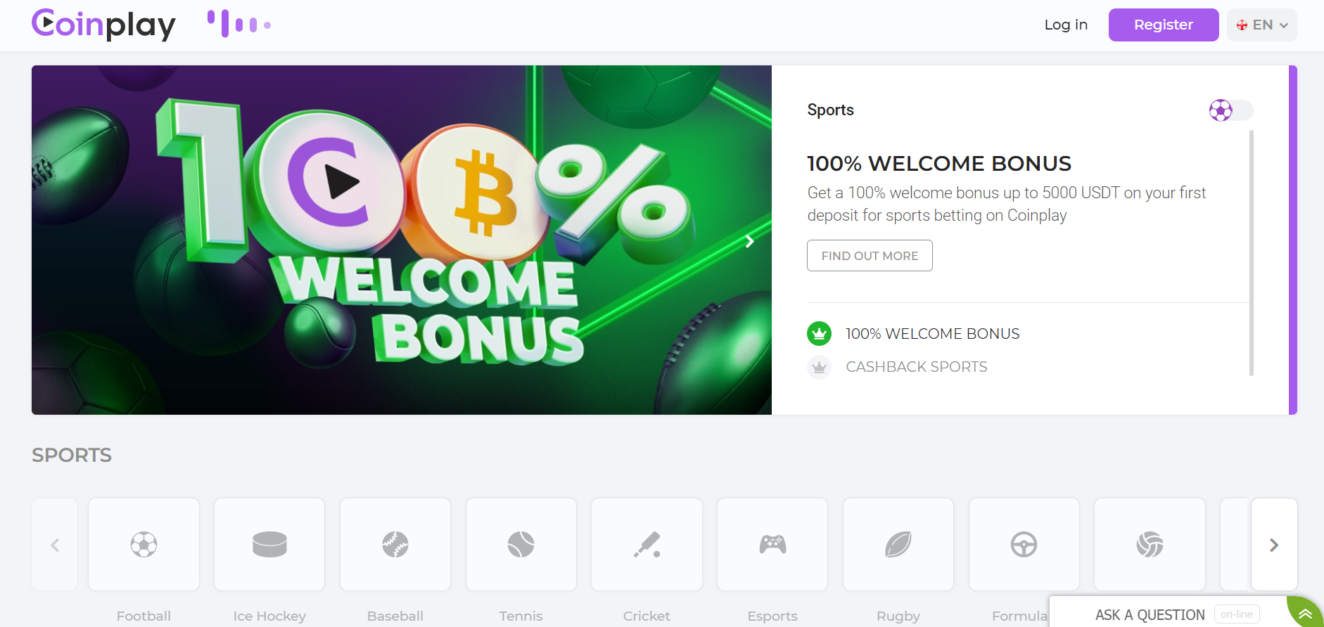 Coinplay main page
