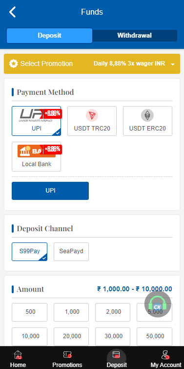  Deposit Methods on Crickex