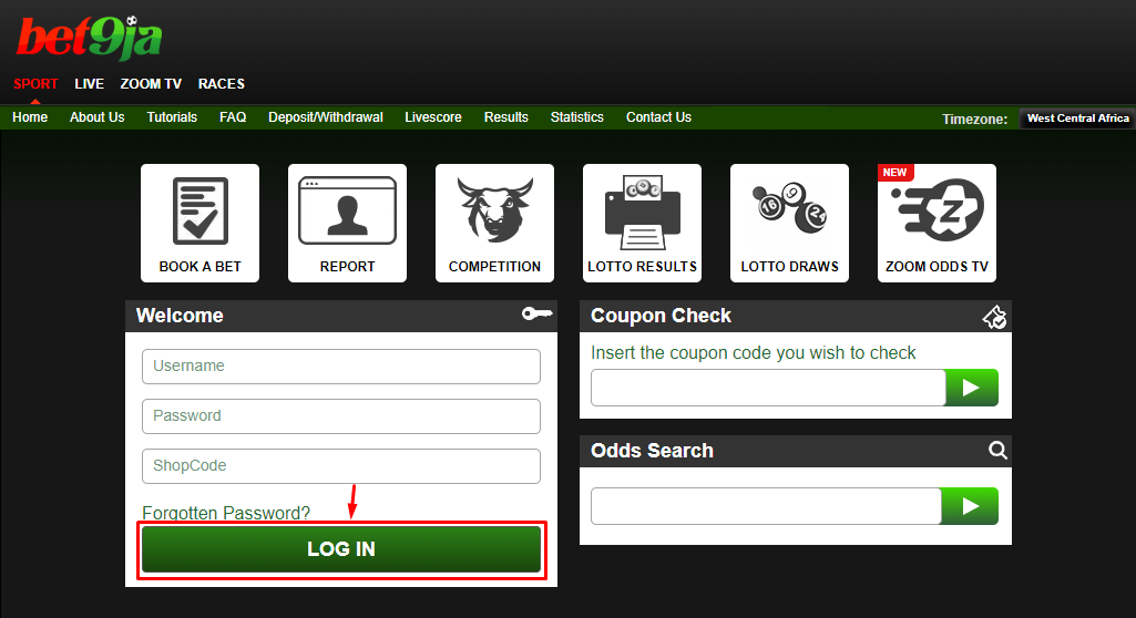 Image of Bet9ja Shop Login