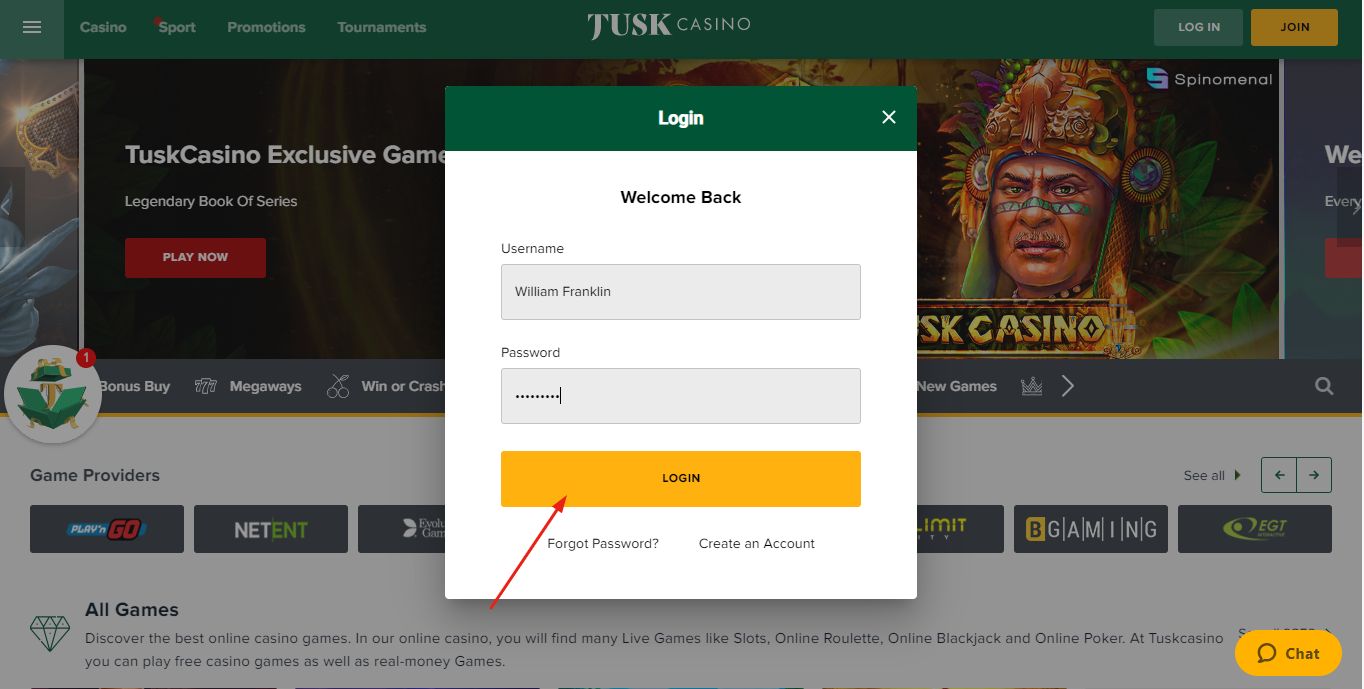 Step 4: Submit Login Details