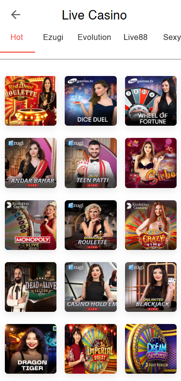 BeCric mobile version