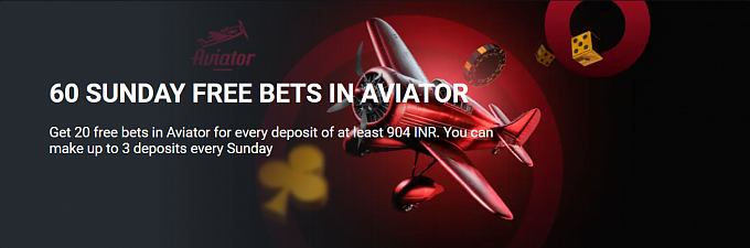 60 Sunday Free Bets in Aviator