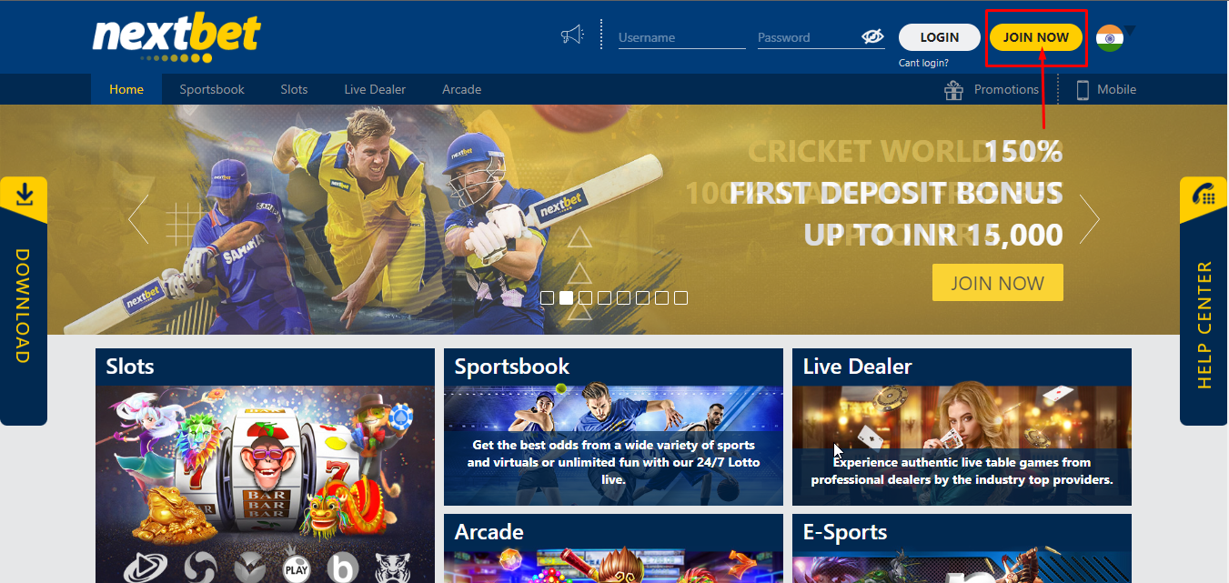 Image for Nextbet sportsbook homepage
