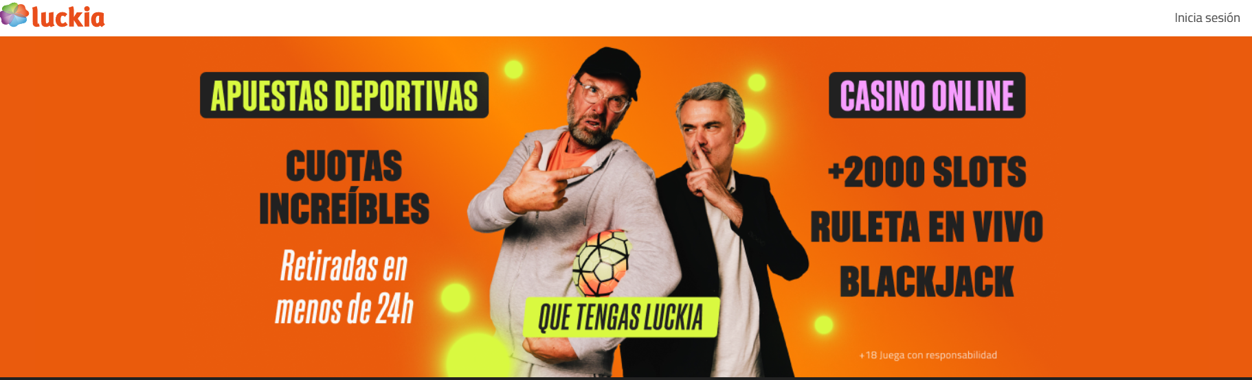 banner de la casa de apuestas luckia