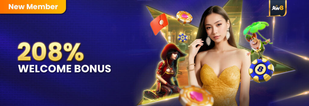 AW8 Asia Welcome 208% Bonus