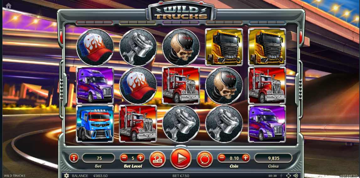 Wild Trucks casino slot banner