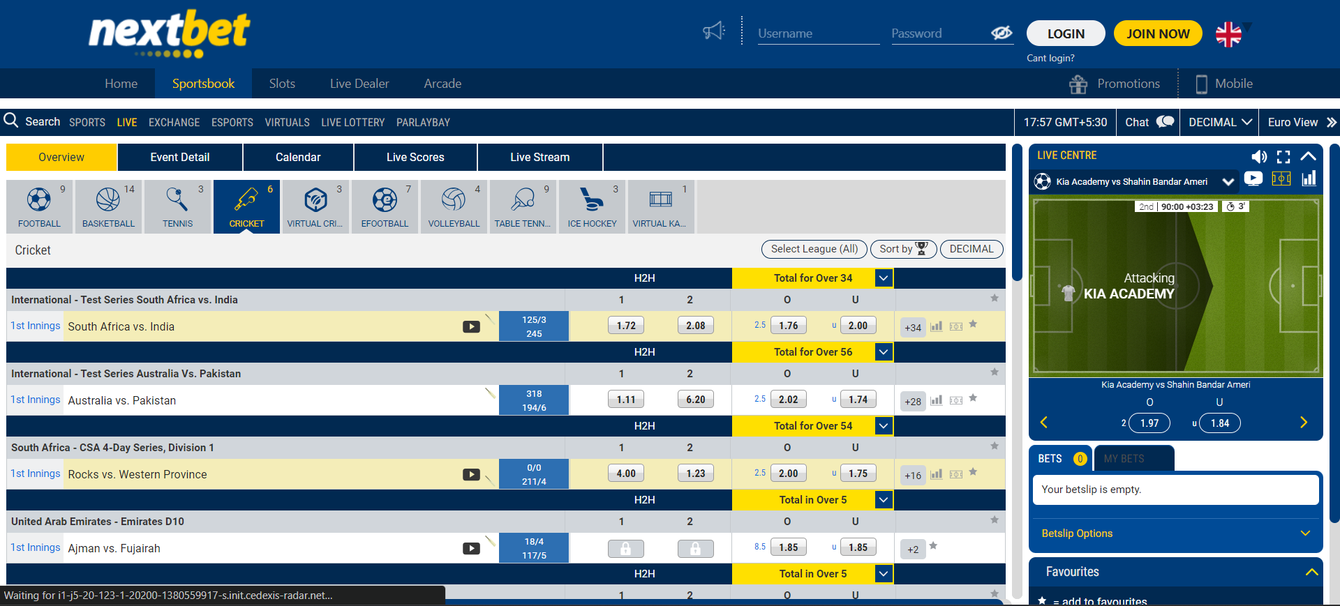 Image for Nextbet sportsbook live betting
