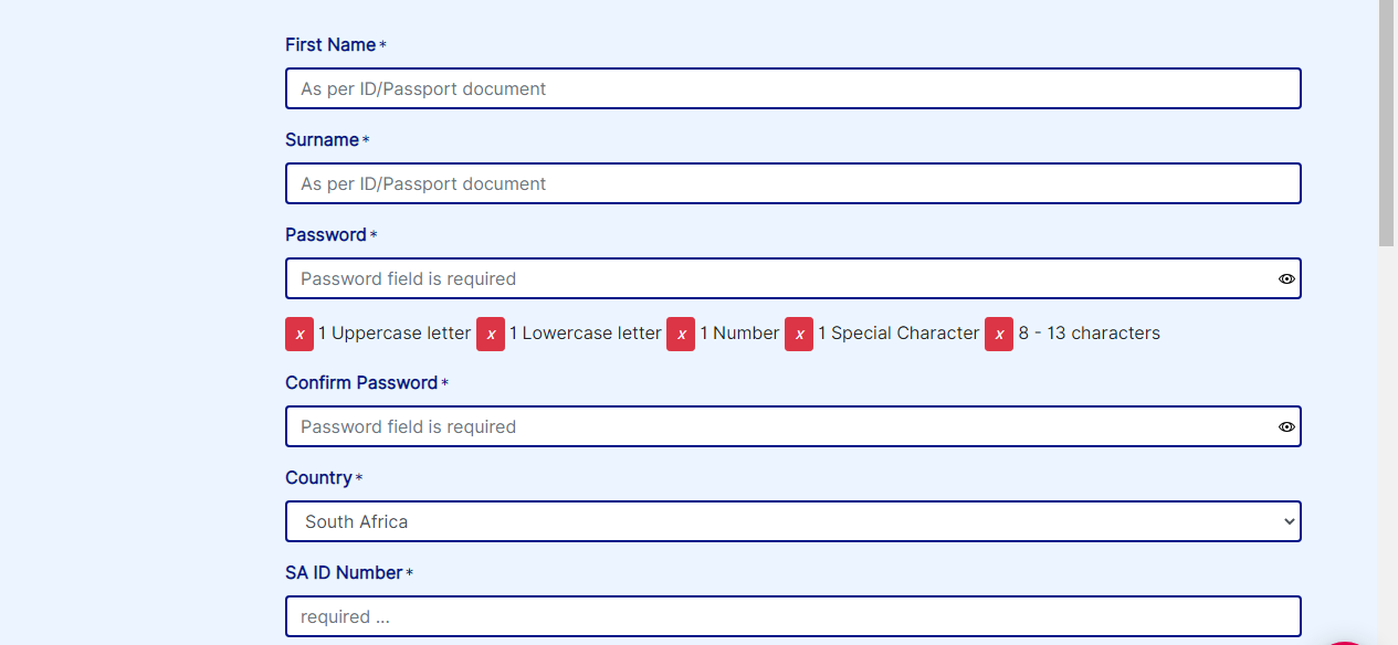 Fix Registration Information 