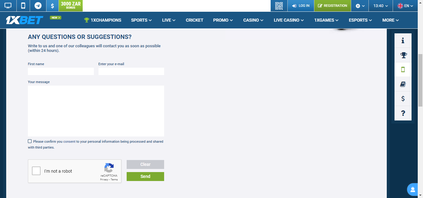 1xbet gmail id